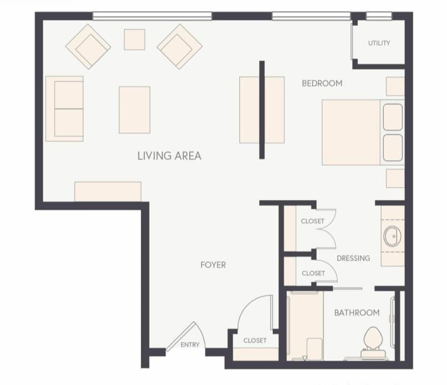 Suite D floor plan
