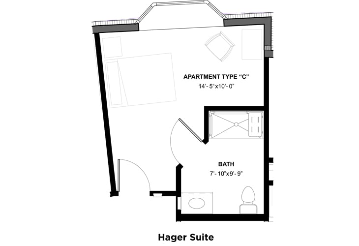 Hager Suite floor plan