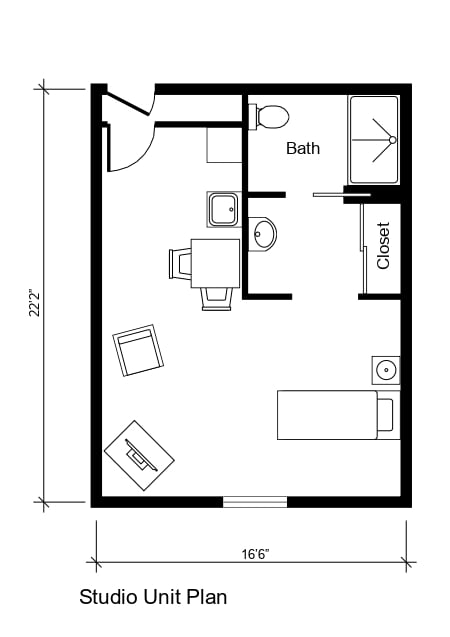 Oak (Memory Care) floor plan
